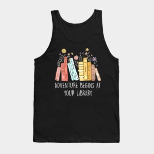 Adventure Begins At Your Library Summer Reading 2024 Books Tank Top